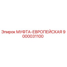 9000031100 МУФТА-ЕВРОПЕЙСКАЯ Epiroc