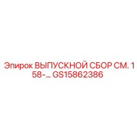 GS15862386 ВЫПУСКНОЙ СБОР СМ.158 Epiroc