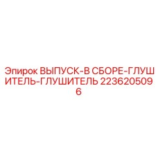 2236205096 ВЫПУСК-В СБОРЕ-ГЛУШИТЕЛЬ-ГЛУШИТЕЛЬ Epiroc