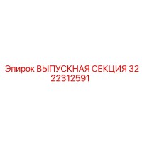 3222312591 ВЫПУСКНАЯ СЕКЦИЯ Epiroc