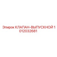 1012032681 КЛАПАН-ВЫПУСКНОЙ Epiroc