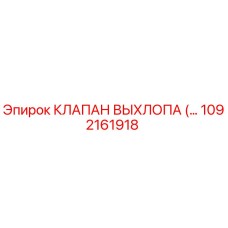 1092161918 КЛАПАН ВЫХЛОПА Epiroc