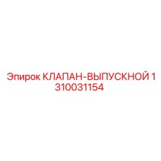 1310031154 КЛАПАН ВЫПУСКНОЙ Epiroc