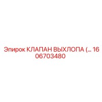 1606703480 КЛАПАН ВЫХЛОПА Epiroc