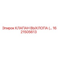 1621505613 КЛАПАН ВЫХЛОПА Epiroc