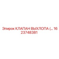 1623748381 КЛАПАН ВЫХЛОПА Epiroc