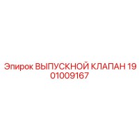 1901009167 ВЫПУСКНОЙ КЛАПАН Epiroc