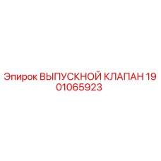 1901065923 ВЫПУСКНОЙ КЛАПАН Epiroc