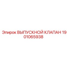 1901065938 ВЫПУСКНОЙ КЛАПАН Epiroc