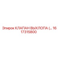 1617315800 КЛАПАН ВЫХЛОПА Epiroc
