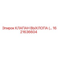1621636604 КЛАПАН ВЫХЛОПА Epiroc