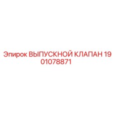 1901078871 ВЫПУСКНОЙ КЛАПАН Epiroc