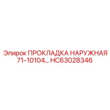 HC63028346 ПРОКЛАДКА НАРУЖНАЯ 71-10104… Epiroc