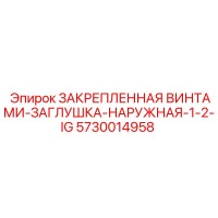 5730014958 ЗАКРЕПЛЕННАЯ ВИНТАМИ-ЗАГЛУШКА-НАРУЖНАЯ-1-2-IG Эпирок (Epiroc)