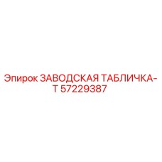 57229387 ЗАВОДСКАЯ ТАБЛИЧКА-T Epiroc