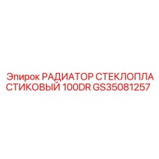 GS35081257 РАДИАТОР СТЕКЛОПЛАСТИКОВЫЙ 100DR Epiroc