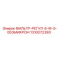 1310072393 ФИЛЬТР-РЕГУЛ-5-W-0-003МИКРОН Epiroc