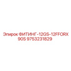 9753231829 ФИТИНГ-12GS-12FFORX90S Epiroc