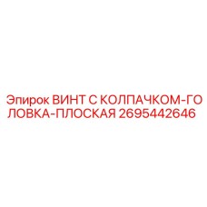 2695442646 ВИНТ С КОЛПАЧКОМ-ГОЛОВКА-ПЛОСКАЯ Epiroc