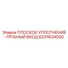 6231634000 ПЛОСКОЕ УПЛОТНЕНИЕ ТРУБНЫЙ ВХОД Epiroc