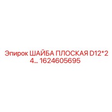 1624605695 ШАЙБА ПЛОСКАЯ D12*24 Epiroc