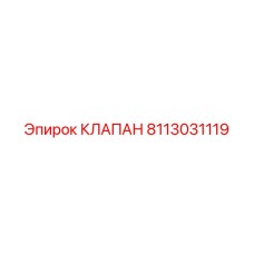 8113031119 КЛАПАН Epiroc