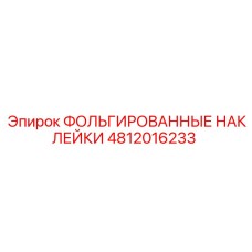 4812016233 ФОЛЬГИРОВАННЫЕ НАКЛЕЙКИ Epiroc