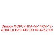 1614762001 ФОРСУНКА-M-14XM-12-ФЛАНЦЕВАЯ-MD100 Epiroc