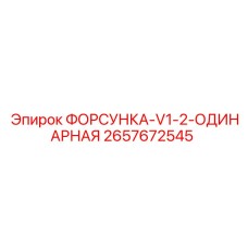 2657672545 ФОРСУНКА-V1-2-ОДИНАРНАЯ Epiroc