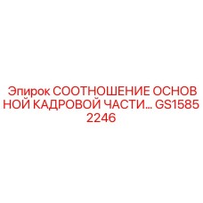 GS15852246 СООТНОШЕНИЕ ОСНОВНОЙ КАДРОВОЙ ЧАСТИ Epiroc