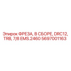 5697001163 ФРЕЗА, В СБОРЕ, DRC12, TRB, 7/8 EMS.2460 Эпирок