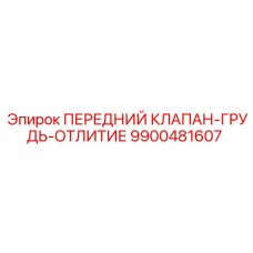 9900481607 ПЕРЕДНИЙ КЛАПАН-ГРУДЬ-ОТЛИТИЕ Epiroc