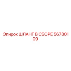 56780109 ШЛАНГ В СБОРЕ Epiroc