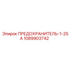 1089903742 ПРЕДОХРАНИТЕЛЬ-1-25А Epiroc