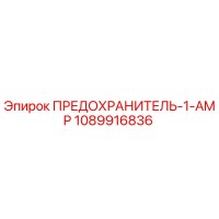 1089916836 ПРЕДОХРАНИТЕЛЬ-1-AMP Epiroc