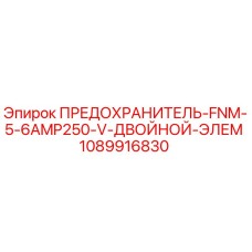 1089916830 ПРЕДОХРАНИТЕЛЬ-FNM-5-6AMP250-V-ДВОЙНОЙ-ЭЛЕМ Epiroc