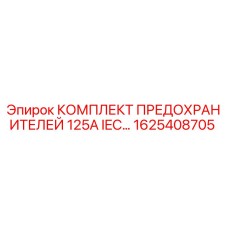 Оригинальный комплект предохранителей Epiroc 125A IEC артикул 1625408705