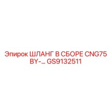 GS9132511 Шланг в сборе CNG75 BY-PASS Epiroc