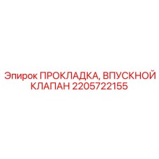 2205722155 ПРОКЛАДКА, ВПУСКНОЙ КЛАПАН Epiroc