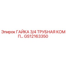 ГАЙКА 3/4 ТРУБНАЯ КОМП… Epiroc GS12163350