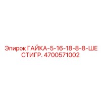 4700571002 ГАЙКА-5-16-18-8-8-ШЕСТИГР. Epiroc