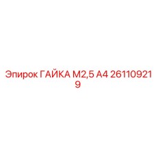 261109219 ГАЙКА М2,5 А4 Epiroc