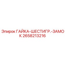 2658213216 ГАЙКА-ШЕСТИГР.-ЗАМОК (Epiroc)