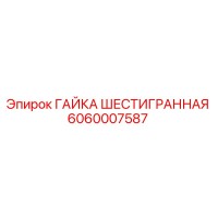 6060007587 ГАЙКА ШЕСТИГРАННАЯ Epiroc