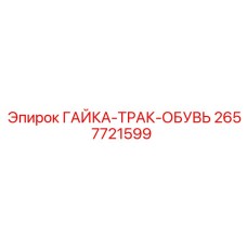 2657721599 ГАЙКА-ТРАК-ОБУВЬ | Epiroc