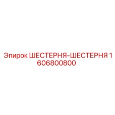 1606800800 ШЕСТЕРНЯ-ШЕСТЕРНЯ Эпирок