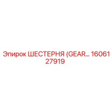 1606127919 ШЕСТЕРНЯ (GEAR) Epiroc