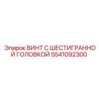 5541092300 ВИНТ С ШЕСТИГРАННОЙ ГОЛОВКОЙ Epiroc