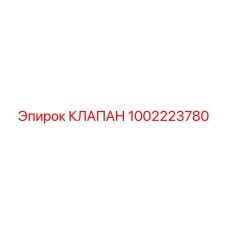 1002223780 КЛАПАН | Epiroc