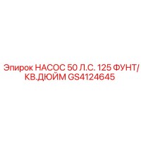 GS4124645 НАСОС 50 Л.С. 125 ФУНТ/КВ.ДЮЙМ Epiroc
